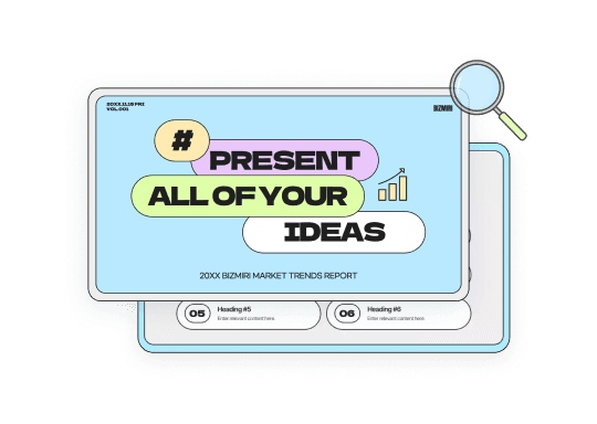 Pastel color presentation template with title written Present All of Your Ideas