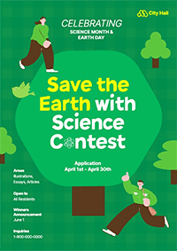 Green Tree Illustration for Science Month Earth Day Saving the Planet Contest