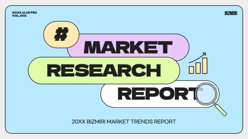 A simple, rainbow-colored market research report